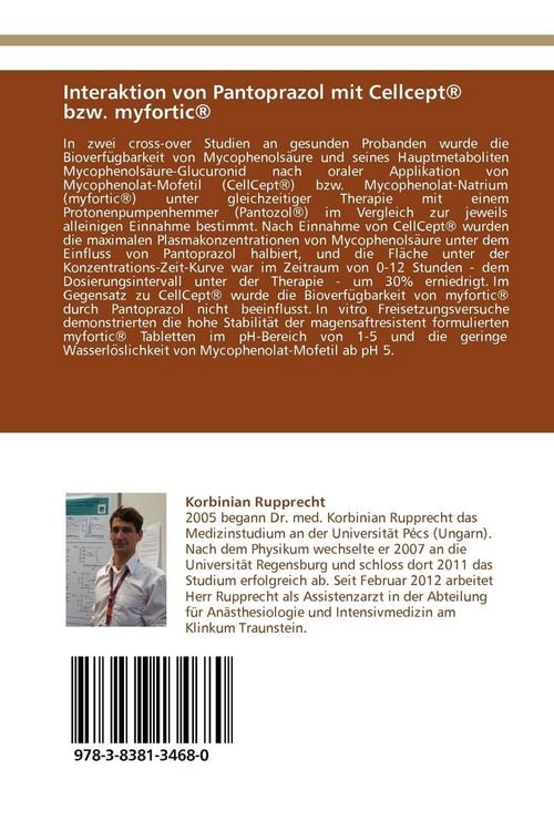 Produktbild: Interaktion von Pantoprazol mit Cellcept&reg; bzw. myfortic&reg;