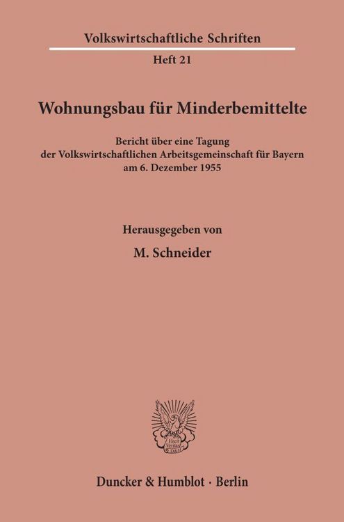 Produktbild: Wohnungsbau f&uuml;r Minderbemittelte.