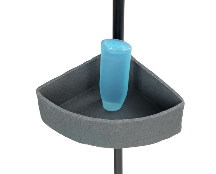 Produktbild: Teleskop-Eckregal Mod. Villata, mit 3 K&ouml;rben aus hochwertigem Polyresin