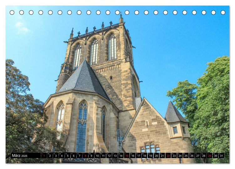 Produktbild: Kirchen in K&ouml;ln - Heilige St&auml;tten und imposante Bauten (Tischkalender 2026 DIN A5 quer), CALVENDO Monatskalender