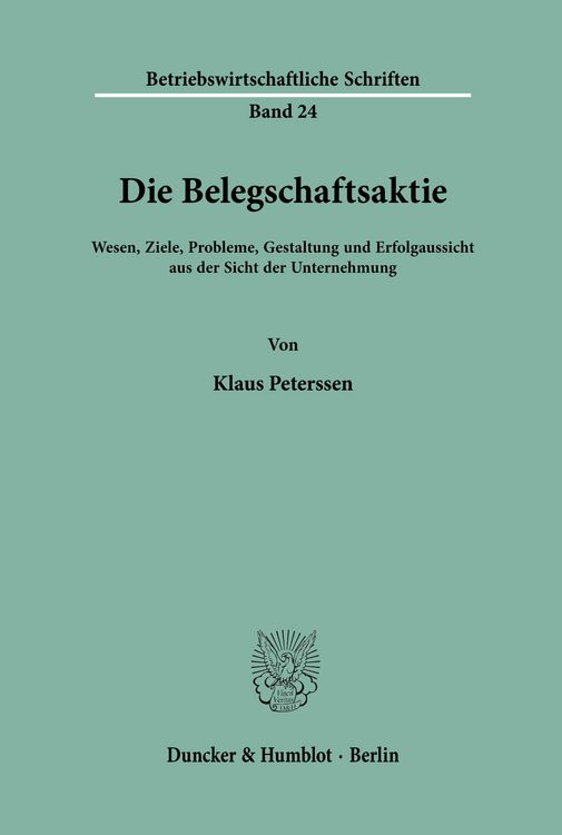 Produktbild: Die Belegschaftsaktie.