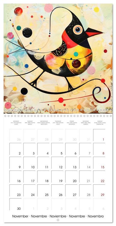Produktbild: Symphonie animale color&eacute;e (Calendrier mural carr&eacute; 2026 30x30 cm) Calendrier double avec une page pour vos prises de notes