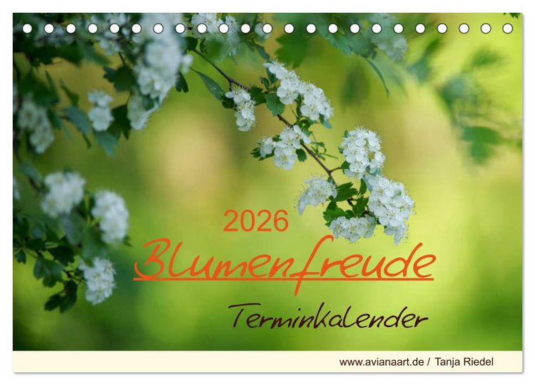 Produktbild: Blumenfreude Terminkalender (Tischkalender 2026 DIN A5 quer), CALVENDO Monatskalender