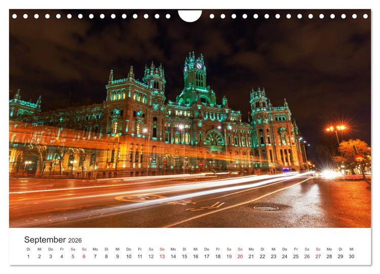 Produktbild: N&auml;chtliche Streifz&uuml;ge durch Europas Hauptst&auml;dte (Wandkalender 2026 DIN A4 quer), CALVENDO Monatskalender