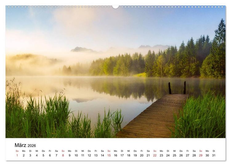 Produktbild: Landschaften vom Licht gek&uuml;&szlig;t (hochwertiger Premium Wandkalender 2026 DIN A2 quer), Kunstdruck in Hochglanz