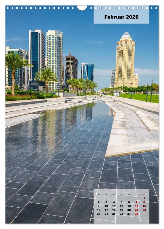 Produktbild: Doha Leuchtende Hauptstadt von Katar (Wandkalender 2026 DIN A3 hoch), CALVENDO Monatskalender