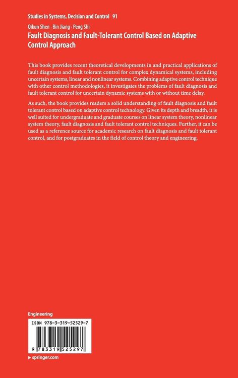 Produktbild: Fault Diagnosis and Fault-Tolerant Control Based on Adaptive Control Approach