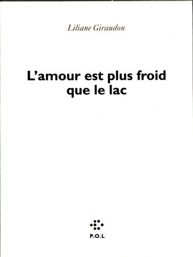 Produktbild: L'amour est plus froid que le lac