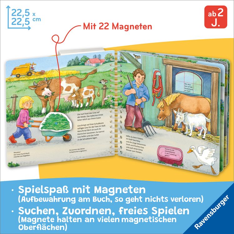 Produktbild: Mein gro&szlig;es Magnetbuch - Wer f&uuml;ttert wen?