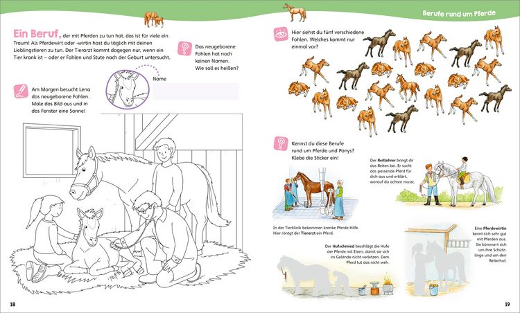 Produktbild: WAS IST WAS Junior Mitmach-Heft Pferde & Ponys