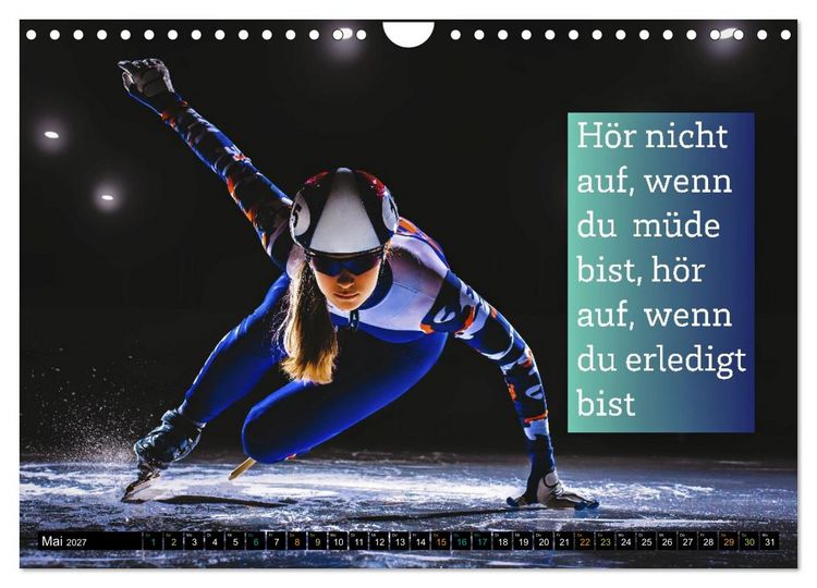 Produktbild: St&auml;rker als gestern &ndash; Sportliche Motivation in Bildern und Spr&uuml;chen (Wandkalender 2027 DIN A4 quer), CALVENDO Monatskalender
