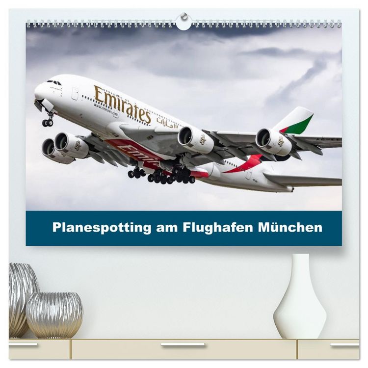 Produktbild: Planespotting am Flughafen M&uuml;nchen (hochwertiger Premium Wandkalender 2026 DIN A2 quer), Kunstdruck in Hochglanz