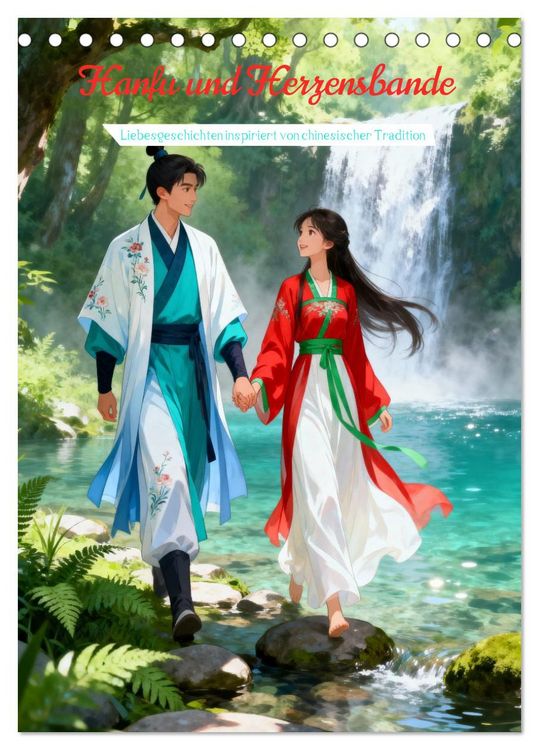 Produktbild: Hanfu und Herzensbande (Tischkalender 2027 DIN A5 hoch), CALVENDO Monatskalender