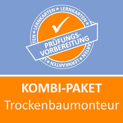 Produktbild: Kombi-Paket Trockenbaumonteur Lernkarten