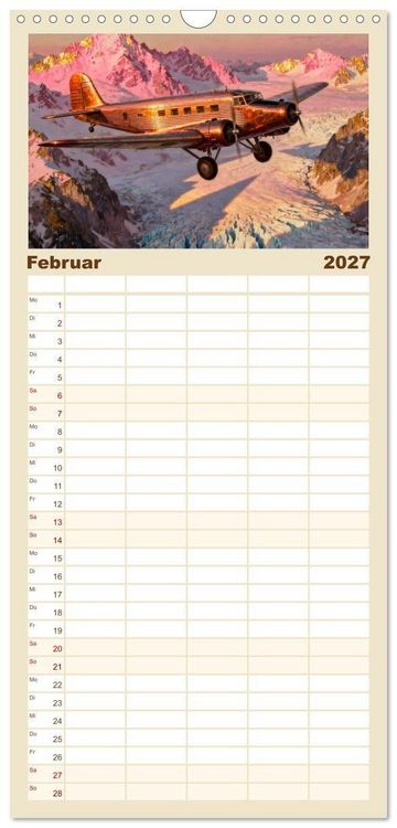 Produktbild: Familienplaner 2027 - N&auml;chster Halt: Flugh&ouml;he mit 5 Spalten (Wandkalender, 21 x 45 cm) CALVENDO