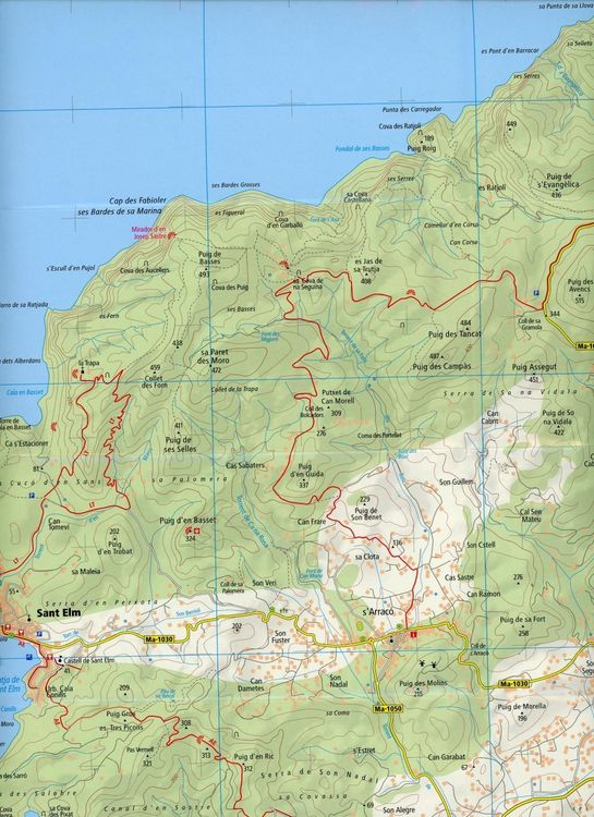 Produktbild: Mallorca - Serra de Tramuntana Sur/S&uuml;d /South/Sud 1:25 000