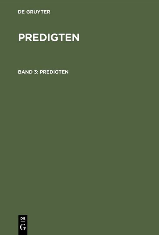 Produktbild: Predigten. Band 3
