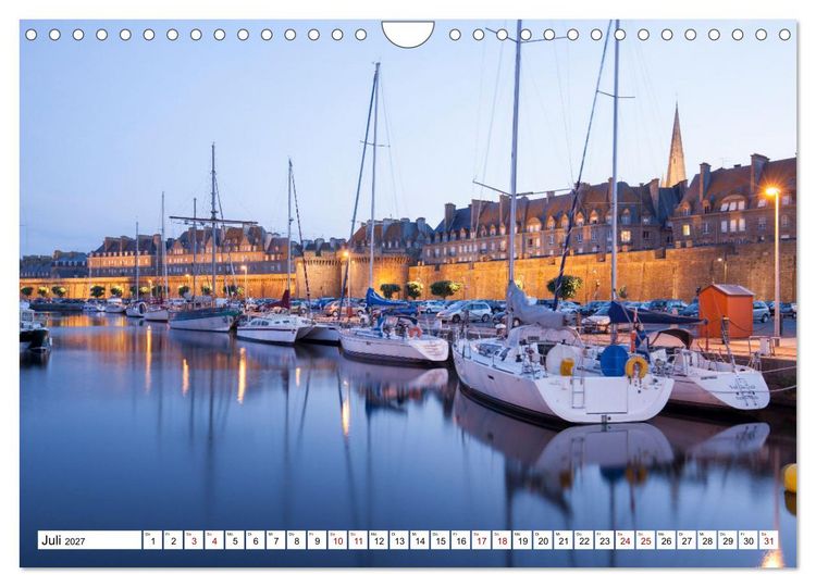 Produktbild: Hausbooturlaub Frankreich - Bretagne (Wandkalender 2027 DIN A4 quer), CALVENDO Monatskalender