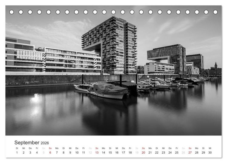 Produktbild: K&ouml;ln - monochrome Ansichten (Tischkalender 2026 DIN A5 quer), CALVENDO Monatskalender