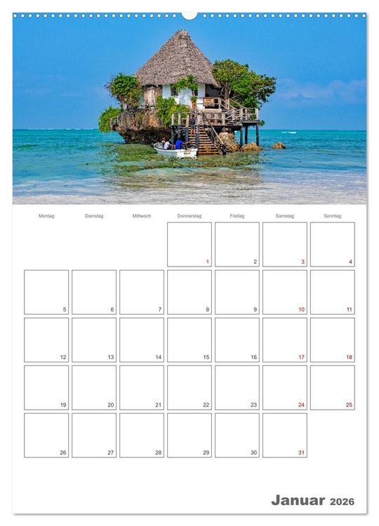 Produktbild: Sansibar - Traumreiseziel (Wandkalender 2026 DIN A2 hoch), CALVENDO Monatskalender