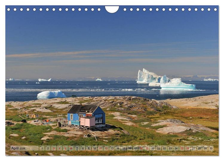 Produktbild: Gr&ouml;nland: Eisberge in der Disko Bucht (Wandkalender 2026 DIN A4 quer), CALVENDO Monatskalender