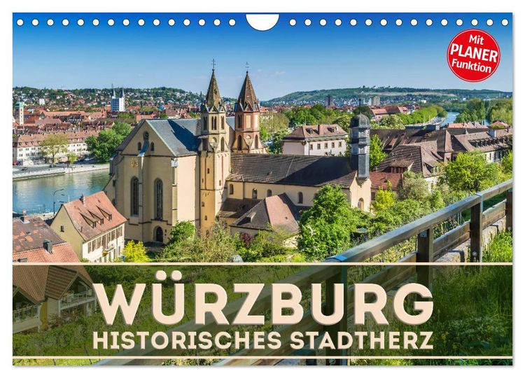 Produktbild: W&Uuml;RZBURG Historisches Stadtherz (Wandkalender 2026 DIN A4 quer), CALVENDO Monatskalender