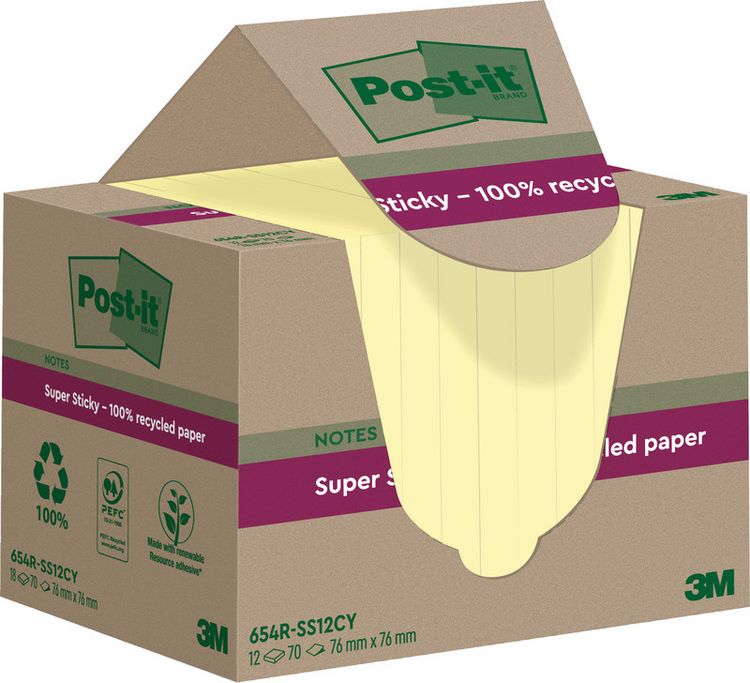 Produktbild: Super Sticky 654 Recycl.gelb