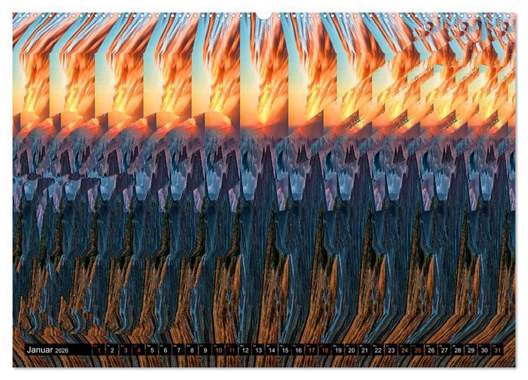 Produktbild: Magische Bilder - 3D Stereogramme (Wandkalender 2026 DIN A2 quer), CALVENDO Monatskalender