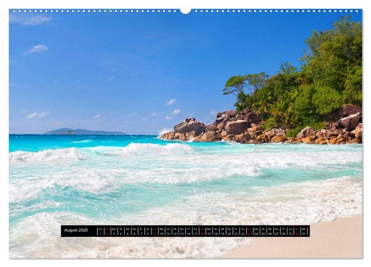 Produktbild: Seychellen (hochwertiger Premium Wandkalender 2026 DIN A2 quer), Kunstdruck in Hochglanz