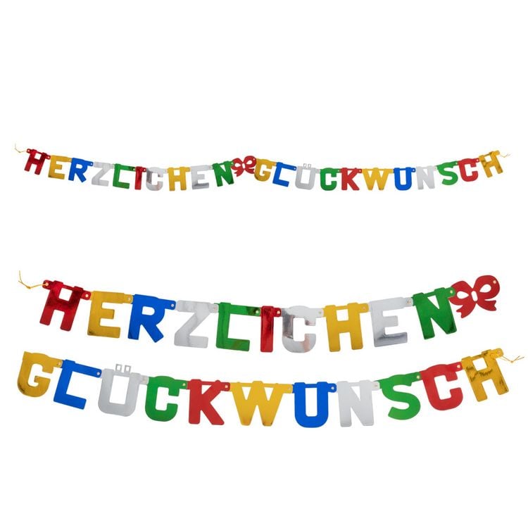 Produktbild: Idena Girlande Herzlichen Gl&uuml;ckwunsch 2,3m