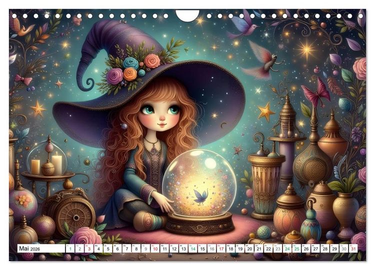 Produktbild: Luna, die kleine Zauberhexe (Wandkalender 2026 DIN A4 quer), CALVENDO Monatskalender