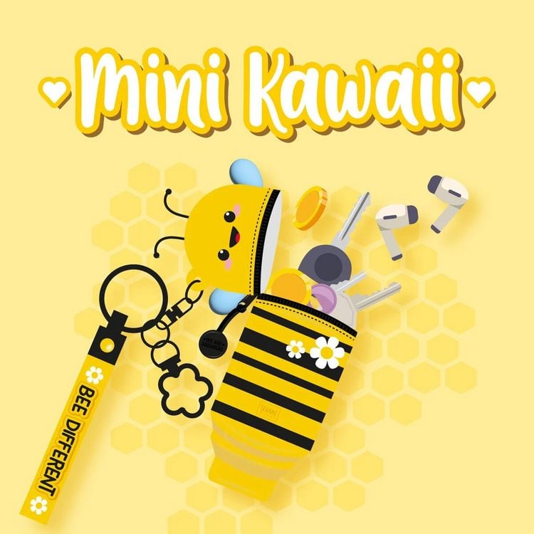 Produktbild: Legami M&uuml;nztasche mit Schl&uuml;sselanh&auml;nger Biene - Mini Kawaii
