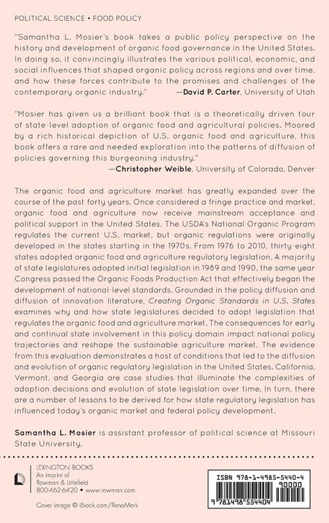 Produktbild: Creating Organic Standards in U.S. States