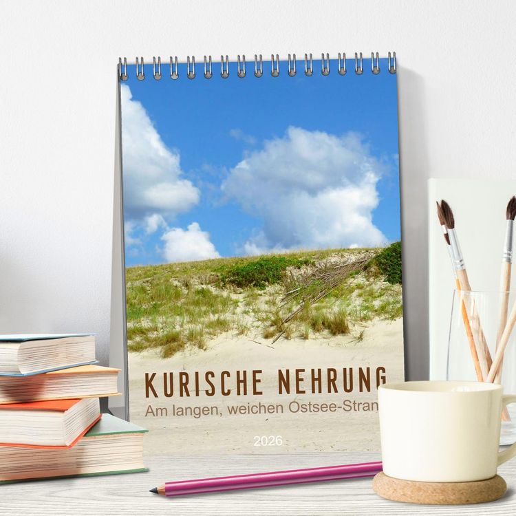 Produktbild: Kurische Nehrung &ndash; Am langen, weichen Ostsee-Strand (Tischkalender 2026 DIN A5 hoch), CALVENDO Monatskalender