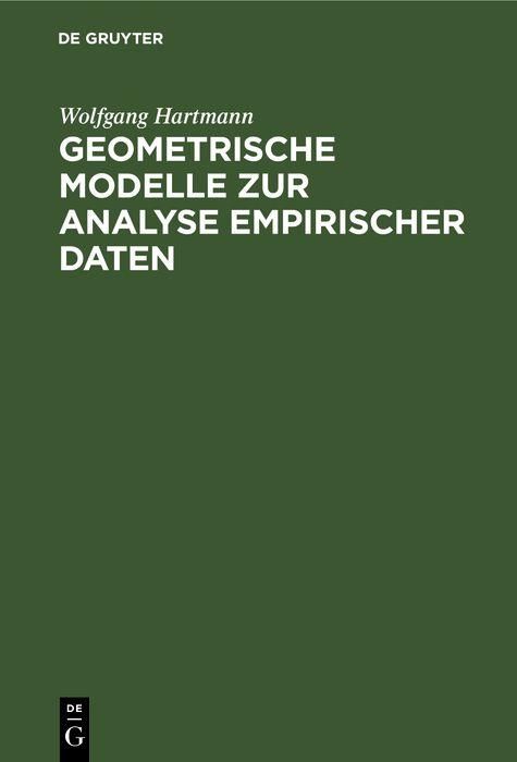 Produktbild: Geometrische Modelle zur Analyse empirischer Daten
