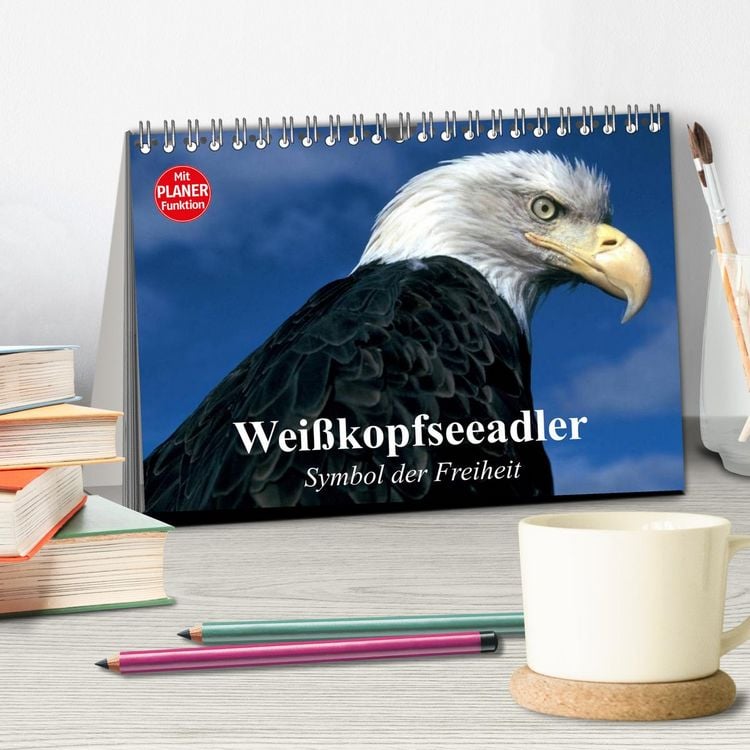 Produktbild: Wei&szlig;kopfseeadler. Symbol der Freiheit (Tischkalender 2026 DIN A5 quer), CALVENDO Monatskalender