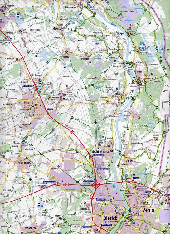 Produktbild: Limburg midden. Venlo / Roermond. 1 : 66 000