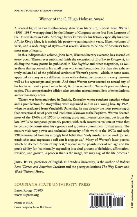 Produktbild: The Collected Poems of Robert Penn Warren
