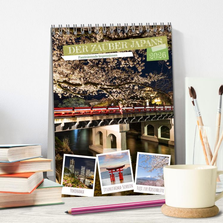 Produktbild: DER ZAUBER JAPANS Faszinierende Impressionen (Tischkalender 2026 DIN A5 hoch), CALVENDO Monatskalender