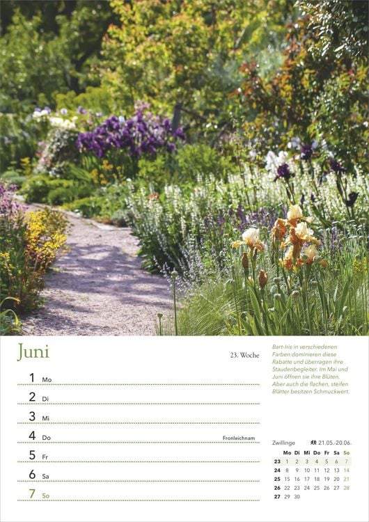 Produktbild: Ein Jahr in meinem Garten – Wochenkalender 2026 – Garten-Kalender mit 53 Blatt – Format 21,0 x 29,7 cm – Spiralbindung