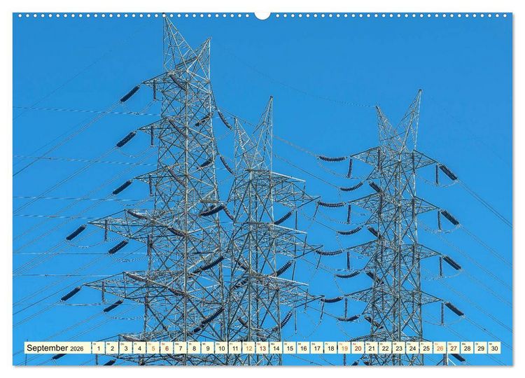Produktbild: Strommasten - Wege des Stroms (hochwertiger Premium Wandkalender 2026 DIN A2 quer), Kunstdruck in Hochglanz