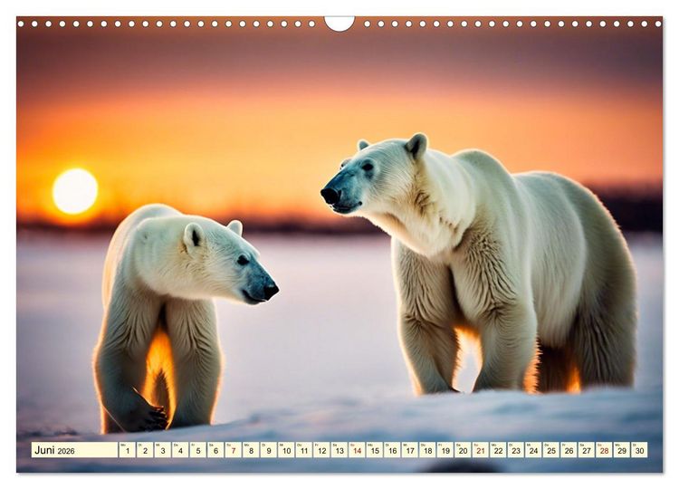 Produktbild: Eisb&auml;ren im Fokus (Wandkalender 2026 DIN A3 quer), CALVENDO Monatskalender