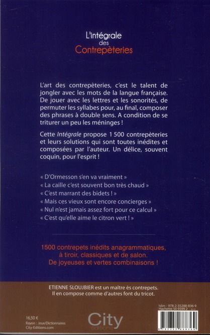 Produktbild: L'int&eacute;grale des contrep&egrave;teries : 1500 contrep&egrave;teries originales