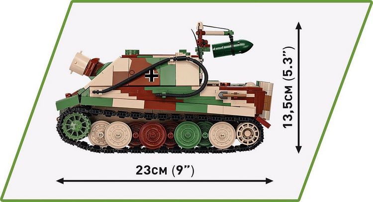 Produktbild: COBI Historical Collection 2585 - Sturmm&ouml;rser Sturmtiger 38cm, Panzer, WWII, 1:28 Bausatz, 1100 Klemmbausteine, 1 x Spielfigur