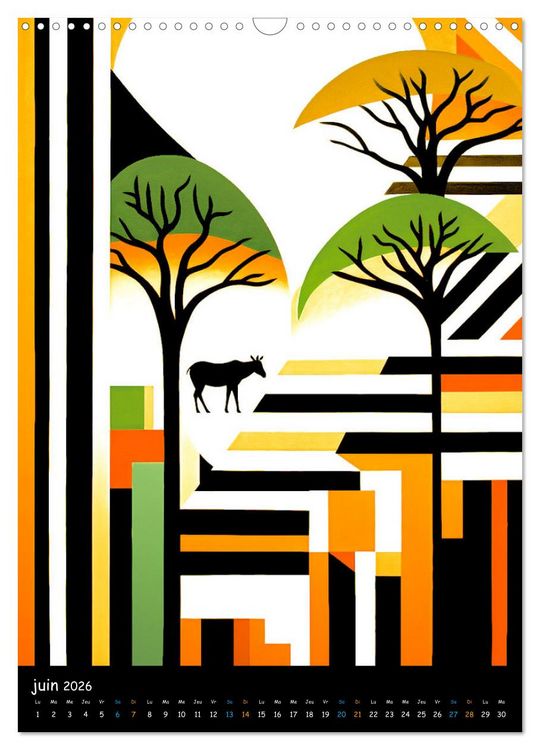Produktbild: L'esprit africain (Calendrier mural 2026 DIN A3 horizontal), CALVENDO calendrier mensuel