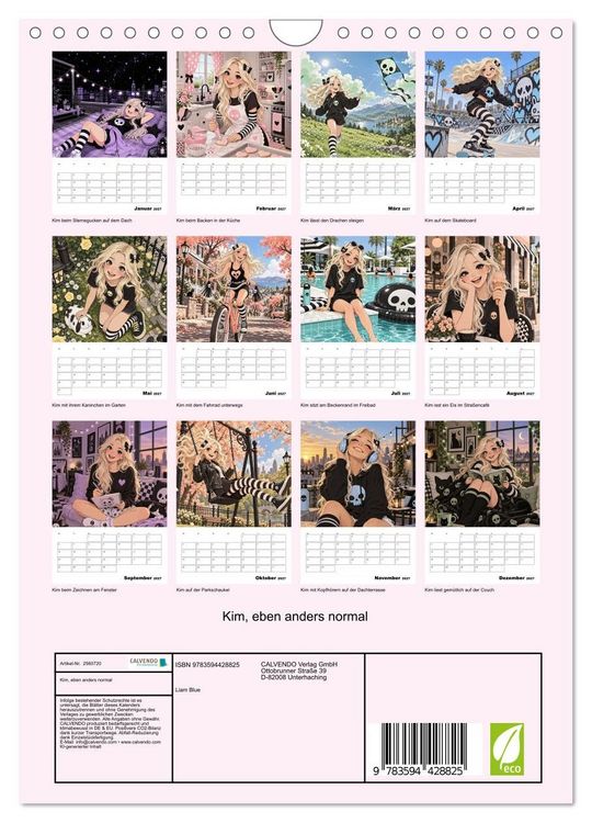 Produktbild: Kim, eben anders normal (Wandkalender 2027 DIN A4 hoch), CALVENDO Monatskalender