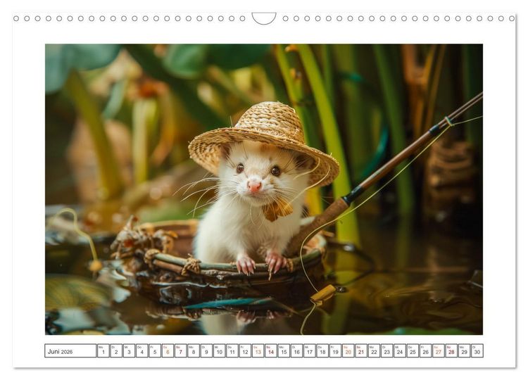 Produktbild: Kleine freche Nerze (Wandkalender 2026 DIN A3 quer), CALVENDO Monatskalender