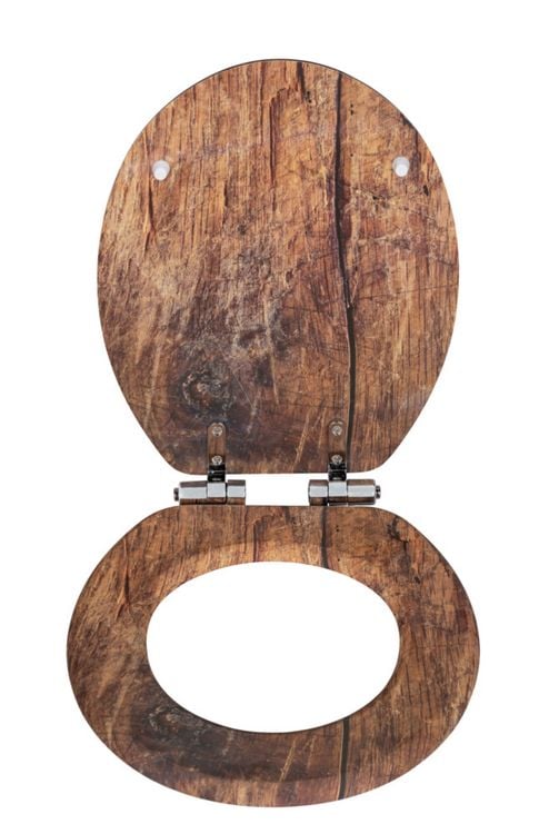 Produktbild: WC-Sitz Mod. Rustic Braun, aus zertifiziertem MDF