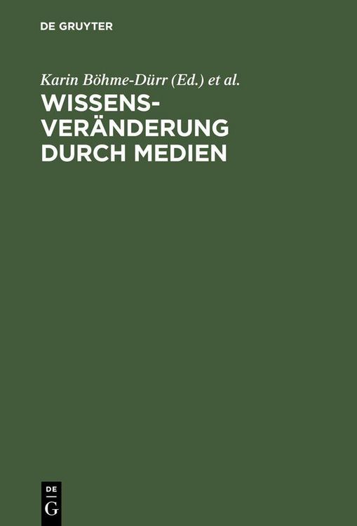 Produktbild: Wissensver&auml;nderung durch Medien