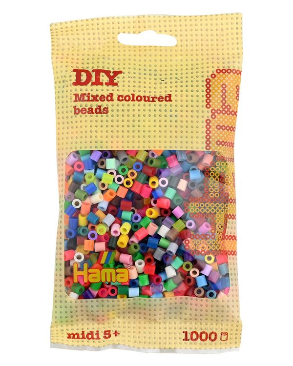 Produktbild: HAMA Perlen Midi - Vollton Mix 1000 Perlen (76 Farben)
